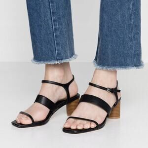 Topshop Women's Dita Ankle Strap Sandals Black Size 38
